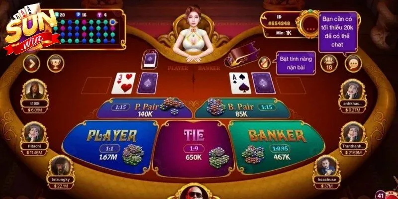 Baccarat Sunwin – Trải Nghiệm Game Bài Đỉnh Cao Vượt Trội 3 Sunwin Những thuật ngữ phổ biến trong game bài Baccarat nổi tiếng
