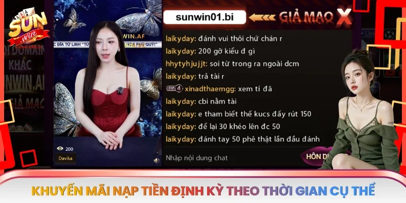 Sunwin - Cổng Game Cá Cược Uy Tín Hàng Đầu Châu Á 45 Sunwin Khuyến mãi nạp tiền định kỳ theo thời gian cụ thể