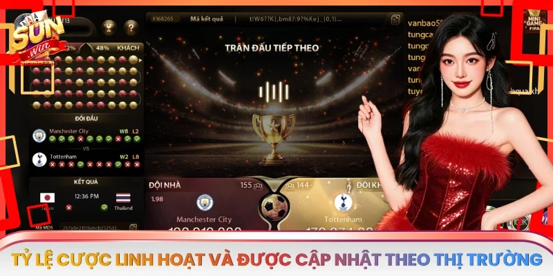Sunwin - Cổng Game Cá Cược Uy Tín Hàng Đầu Châu Á 41 Sunwin Tỷ lệ cược linh hoạt và được cập nhật theo thị trường